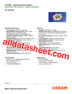 LE-CW-E3A Datasheet PDF - OSRAM GmbH