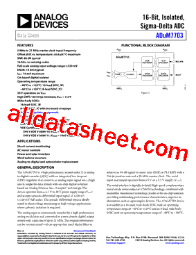 ADUM7703 Datasheet PDF - Analog Devices