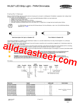 WLS27..1130.. Datasheet PDF - Banner Engineering Corp.