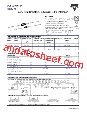 CCF-55412RFKR36 Datasheet PDF - Vishay Siliconix
