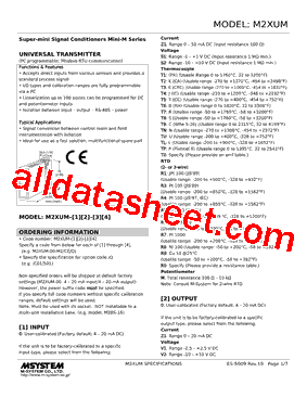 M2XUM-R1V1-R Datasheet PDF - M-System Co.,Ltd.