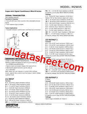 M2WVS-2DB-R2 Datasheet PDF - M-System Co.,Ltd.