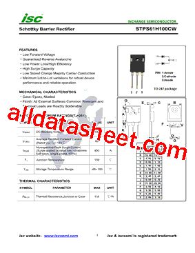 STPS61H100CW Datasheet PDF - Inchange Semiconductor Company Limited