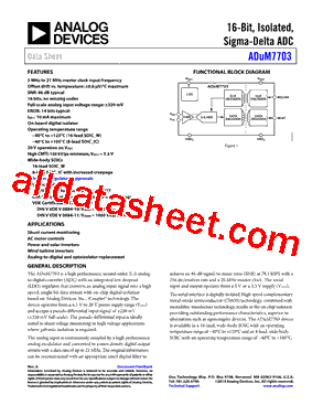 ADUM7703 Datasheet PDF - Analog Devices