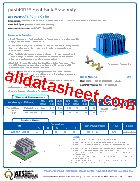 ATS-P2-115-C3-R0 Datasheet PDF - Advanced Thermal Solutions, Inc.