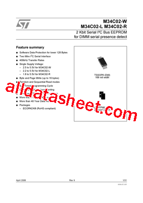 M34C02-RMB1TP Datasheet PDF - STMicroelectronics