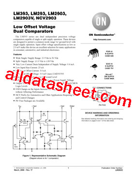 LM393DG Datasheet PDF - ON Semiconductor