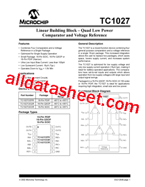 TC1027CEPR Datasheet PDF - Microchip Technology