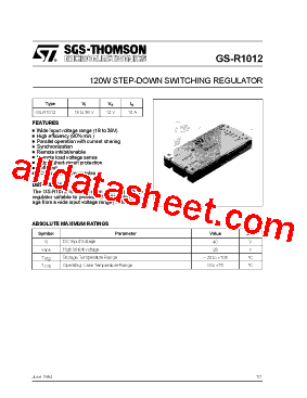 GS-R1012 Datasheet PDF - STMicroelectronics