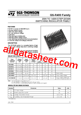 GS-R400 Datasheet PDF - STMicroelectronics