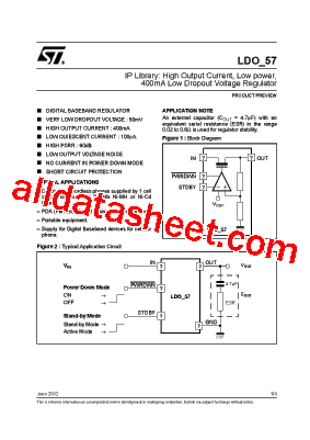 LDO57 Datasheet PDF - STMicroelectronics