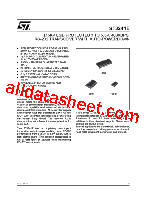 ST3241EBPR Datasheet PDF - STMicroelectronics