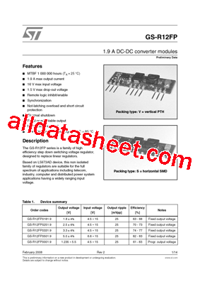 GS-R12FP Datasheet PDF - STMicroelectronics