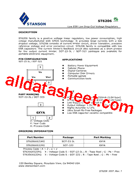 ST6206 Datasheet PDF - Stanson Technology