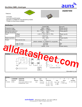 AQOE7050 Datasheet PDF - auris-GmbH