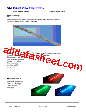 BVM-S405RGB2S Datasheet PDF - Bright View Electronic Co., LTD.