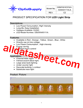 OSMY61K37GH-R5MA5111A-A Datasheet PDF - OptoSupply International