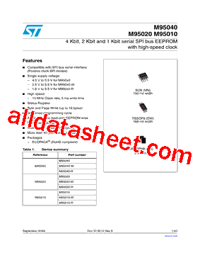 M95020-R Datasheet PDF - STMicroelectronics