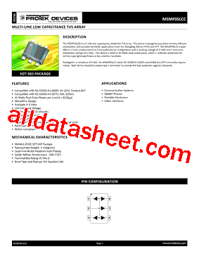 MSMF05LCC Datasheet PDF - Protek Devices