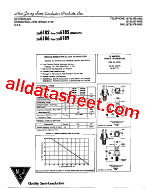 2N6189 Datasheet PDF - New Jersey Semi-Conductor Products, Inc.