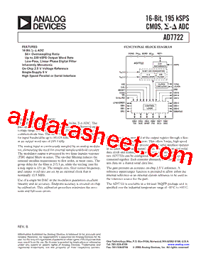 AD7722AS Datasheet PDF - Analog Devices