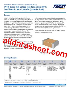 C1206H393DGGALTU Datasheet PDF - Kemet Corporation