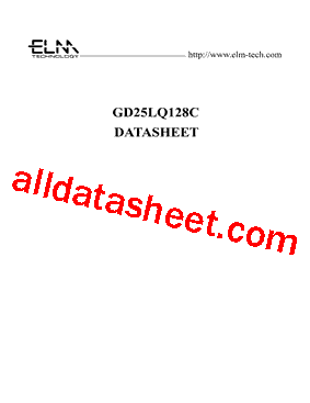 GD25LQ128CSIGY Datasheet PDF - ELM Electronics